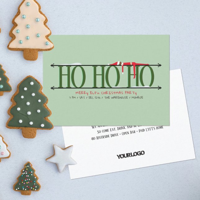 Convites Festa de Natal Funcionarios do Elf Shenanigans (Criador carregado)