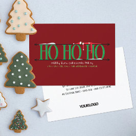 Convites Festa de Natal Funcionarios do Elf Verde e Vermelh