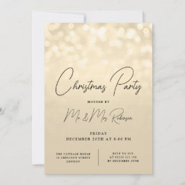 Convites Festa de Natal Gam Dourado Lights Sparkle
