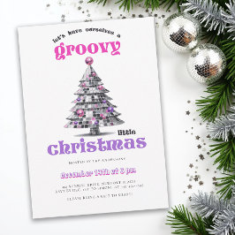 Convites Festa de Natal Groovy Little Disco Ball