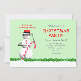 Convites Festa de Natal Holiday Snowman