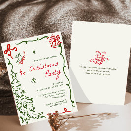 Convites Festa de Natal Imperativo Desenhada à Mão