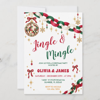 Convites Festa de Natal Jingle And Mingle