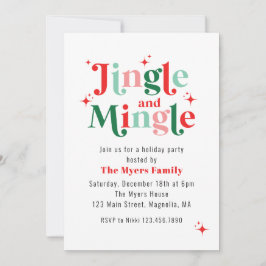 Convites Festa de Natal Jingle and Mingle