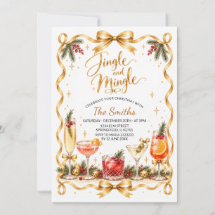 Convites Festa de Natal Jingle and Mingle Diva de Ouro