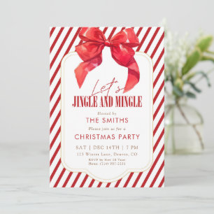 Convites Festa de Natal Jingle e Mingle com Arco Vermelho