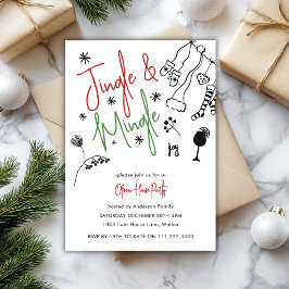 Convites Festa de Natal Jingle e Mingle Festivo