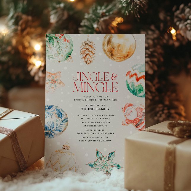 Convites Festa de Natal Jingle & Mingle (Criador carregado)
