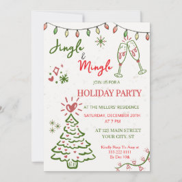 Convites Festa de Natal Jingle & Mingle