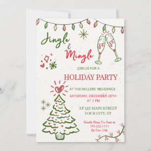 Convites Festa de Natal Jingle & Mingle