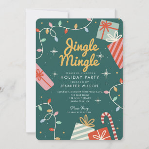 Convites Festa de Natal Jingle Mingle Candy Light