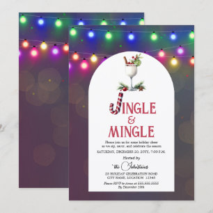 Convites Festa de Natal Jingle & Mingle Cocktail