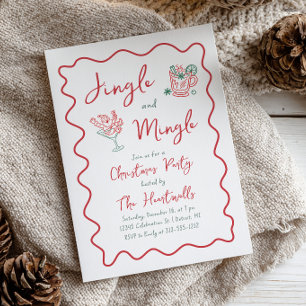 Convites Festa de Natal Jingle Mingle Doodle Caprichosa