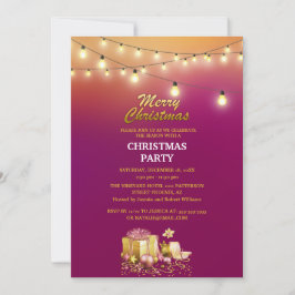 Convites Festa de Natal Leve de Corda Simplificada