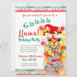 Convites Festa de Natal Llama