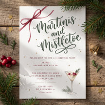 Festa de Natal Martinis e Mistletoe