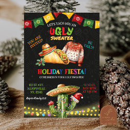 Convites Festa de Natal Mexicana de Taco de Suéter Feio
