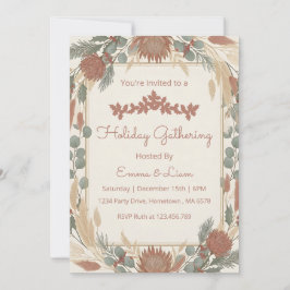 Convites Festa de Natal Minimalista Boho Personalizada