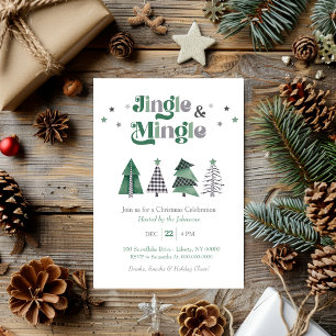 Convites Festa de Natal Moderna com Jingle e Mingle