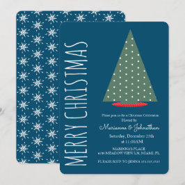 Convites Festa de Natal Moderna de Natal Verde Dot Holiday