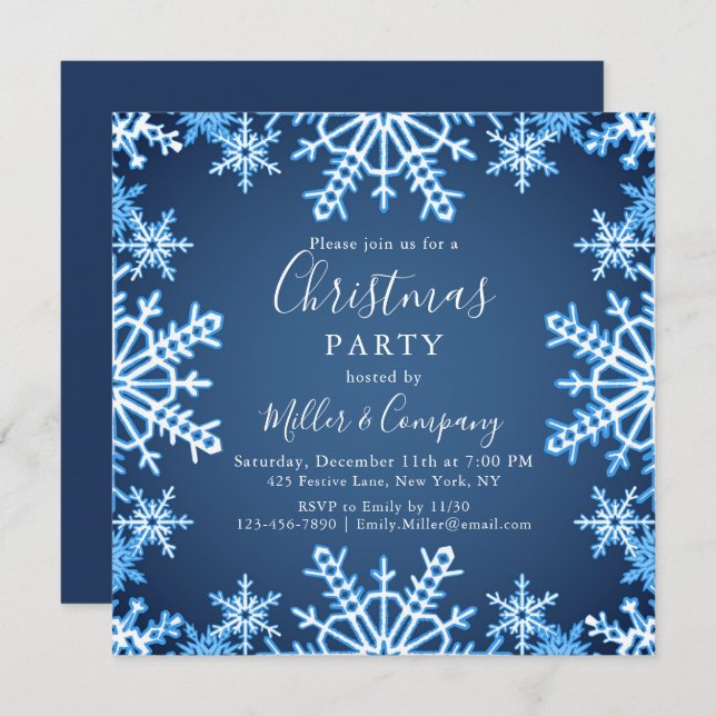 Convites Festa de Natal Moderna do Feriado de inverno (Frente/Verso)