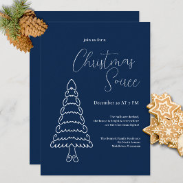 Convites Festa de Natal Moderna Minimalista Elegante Única