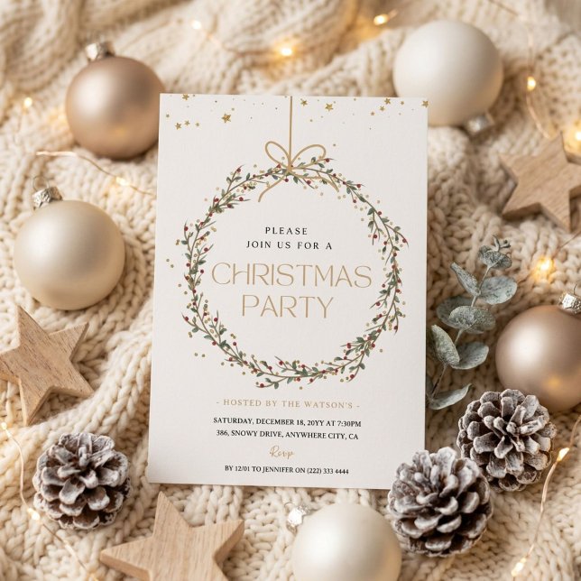 Convites Festa de Natal moderna 'Venha se Divertir' do Papa (Criador carregado)