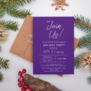 Convites Festa de Natal Moderno da Chic Holiday