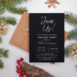 Convites Festa de Natal Moderno da Chic Holiday