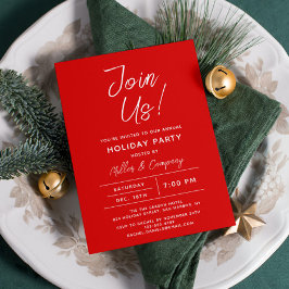 Convites Festa de Natal Moderno da Chic Holiday
