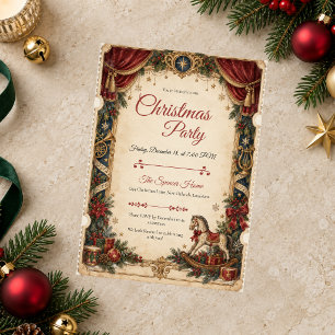 Convites Festa de Natal Musical Vintage