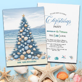Convites Festa de Natal na Praia da Árvore de Natal