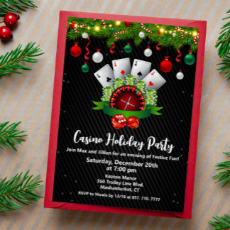 Convites Festa de Natal no Cassino Vegas