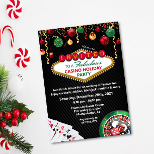 Convites Festa de Natal no Cassino Vegas