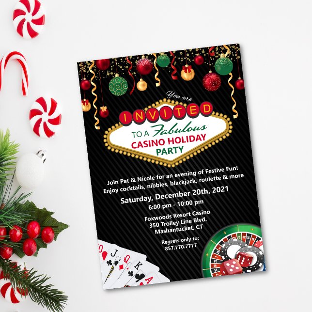 Convites Festa de Natal no Cassino Vegas (Criador carregado)