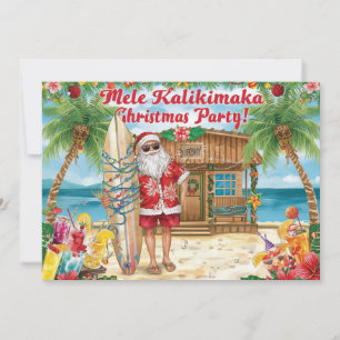 Convites Festa de Natal no Havaí “Mele Kalikimaka!”