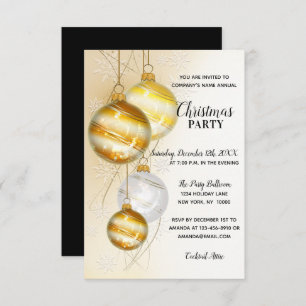 Convites FESTA DE NATAL OURO Escritório empresarial Empresa