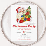 Convites Festa de Natal para Papais noeis de Vintage<br><div class="desc">Espalhe a alegria do feriado com o nosso convite imprimível de Natal,  perfeito para reunir amigos e família para uma celebração festiva. Com designs elegantes e texto fácil de editar,  este convite define o tom para uma temporada de feriados alegre. 45 SE B</div>