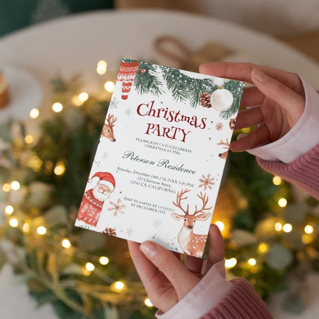 Convites Festa De Natal Para Papais noeis E Ornamentos De R (Criador carregado)