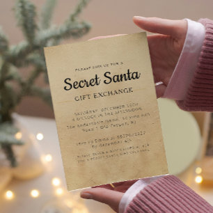 Convites Festa de Natal para Papais noeis Secretos de Cerco