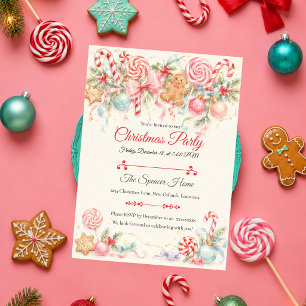 Convites Festa de Natal Pastel Caprichosa