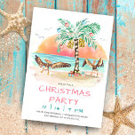 Convites Festa de Natal Pelican and Palm Tree Beach<br><div class="desc">O convite de festas tropical de Natal apresenta duas aves marinhas pelicanas batendo suas asas de alegria ao ver uma palmeira de Natal e presentes na praia. Visite minha coleção de feriados "Pelican and Palm Tree" para coordenar cartões de saudação, etiquetas de presentes, suprimentos de festas e muito mais. Arte...</div>