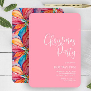 Convites Festa de Natal Personalizada Informa Rosa