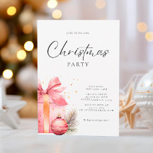 Festa de Natal Pink Watercolor