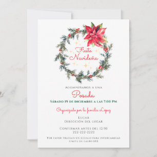 Convites Festa de Natal Posada de Natal Espanhola