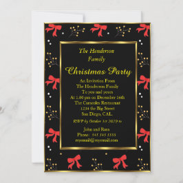 Convites Festa de Natal Red Black Invation