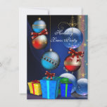 Convites Festa de Natal Red Blue Boxes Balls<br><div class="desc">Festa de Natal Red Blue Gifs Boxes Balls Natal</div>