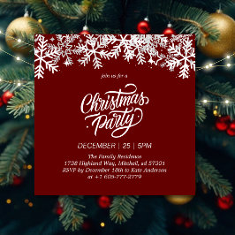 Convites Festa de Natal Red Merry