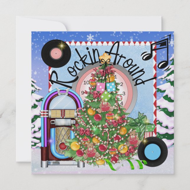 Convites Festa de Natal Rocking - SRF (Frente)