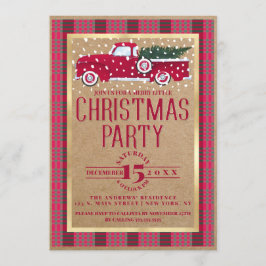 Convites Festa de Natal Russo do Caminhão Vermelho